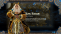 An in-game blurb about King Rhoam from Hyrule Warriors: Age of Calamity