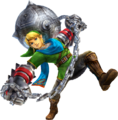 Render of Link wielding the Silver Gauntlets
