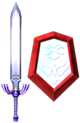 SCII Master Sword and Mirror Shield Model.png