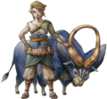 Link in his Ordonian Outfit with a goat