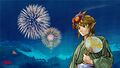 Link with Majora's Mask celebrating the Tanabata festival