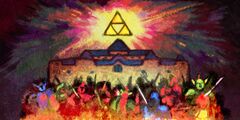 Peinture où la Triforce est représentée