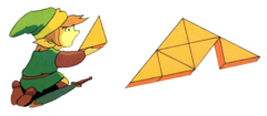 Link reconstitue la Triforce