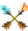 Artwork des deux types de flèches