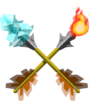 Artwork des deux types de flèches