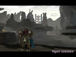 Samus arrives at the Agon Wastes