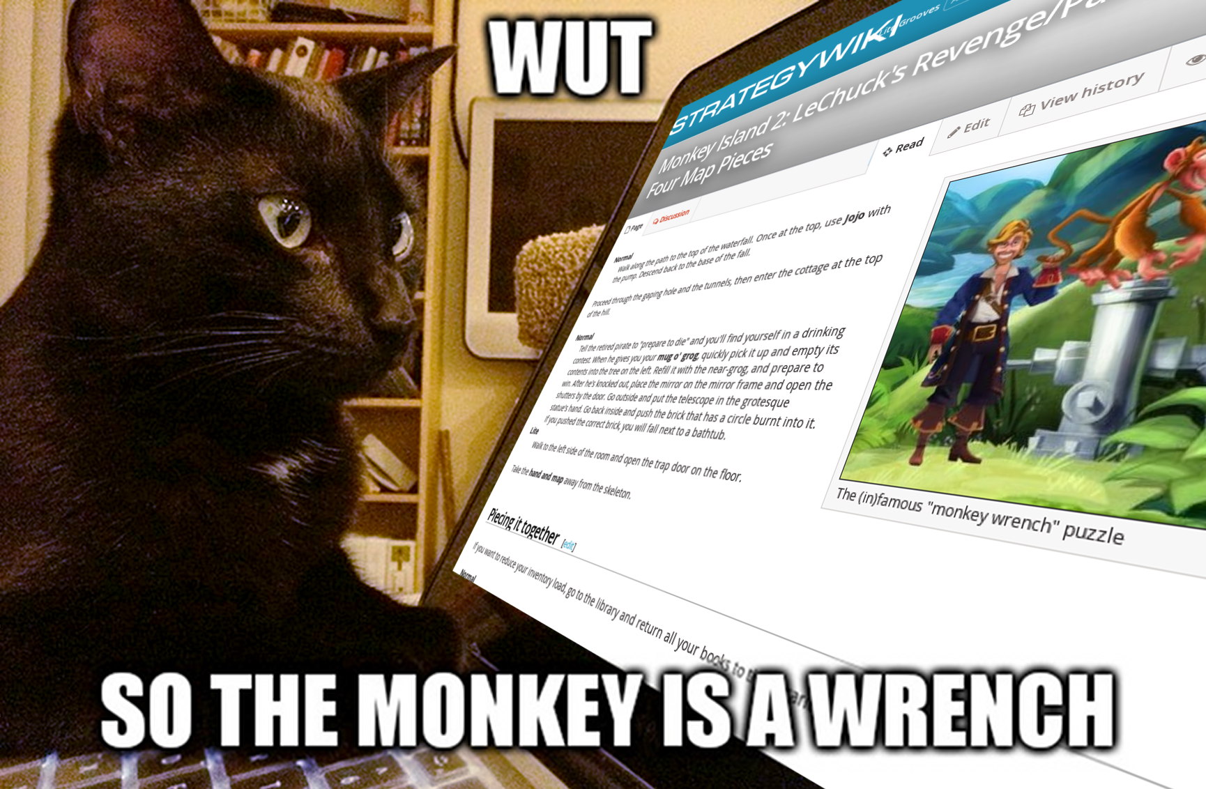 Reenactment of the standard StrategyWiki experience.