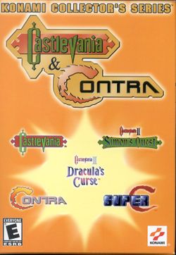 Box artwork for Konami Collector's Series: Castlevania & Contra.