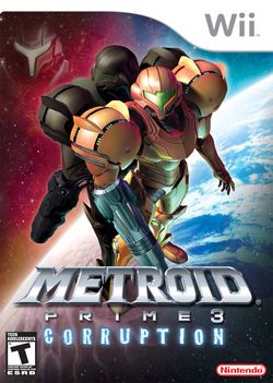 Box artwork for Metroid Prime 3: Corruption.
