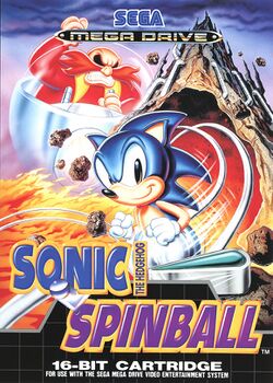 Box artwork for Sonic the Hedgehog Spinball.