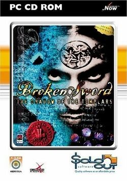 Box artwork for Broken Sword: The Shadow of the Templars.