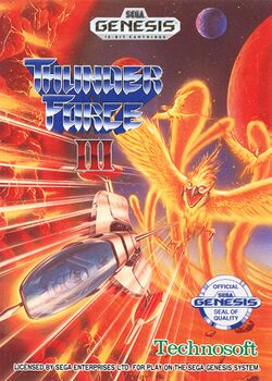 Box artwork for Thunder Force III.