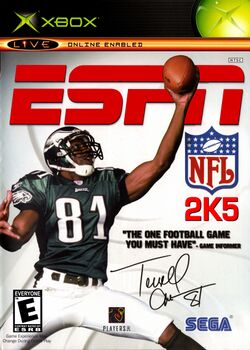 Box artwork for ESPN NFL 2K5.