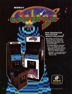 Box artwork for Galaga.