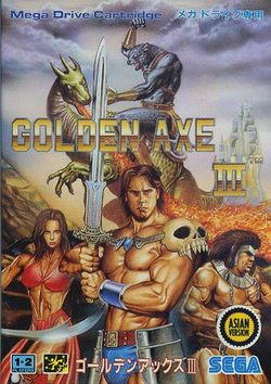 Box artwork for Golden Axe III.
