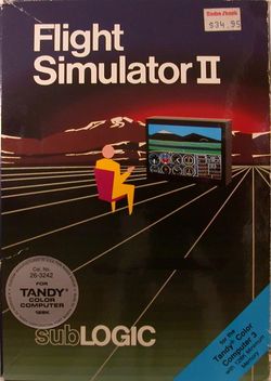 Box artwork for Flight Simulator II.
