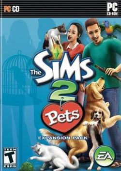 Box artwork for The Sims 2: Pets.