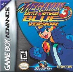 Box artwork for Mega Man Battle Network 3 Blue and White Versions.