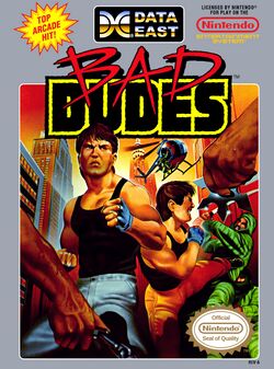 Box artwork for Bad Dudes.