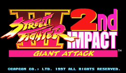Box artwork for Street Fighter III: 2nd Impact.