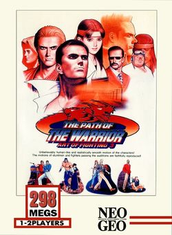 Box artwork for Art of Fighting 3: The Path of the Warrior.