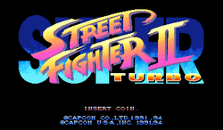 Box artwork for Super Street Fighter II Turbo.