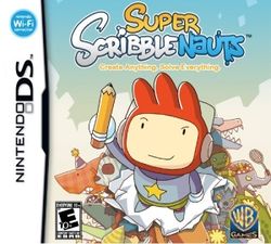 Box artwork for Super Scribblenauts.