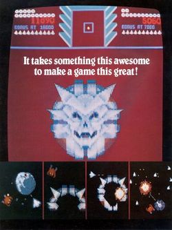 Box artwork for Sinistar.