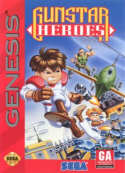 Box artwork for Gunstar Heroes.