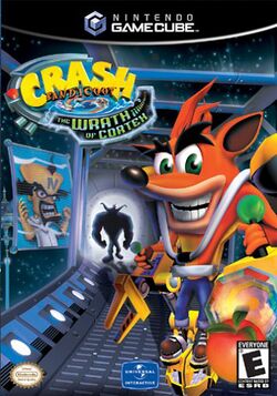 Box artwork for Crash Bandicoot: The Wrath of Cortex.