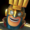 Max Brass happy.