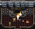 An Acid performing Flamethrower on Crono in the Derelict Factory.