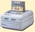 The Satellaview accessory attached to a Super Famicom.