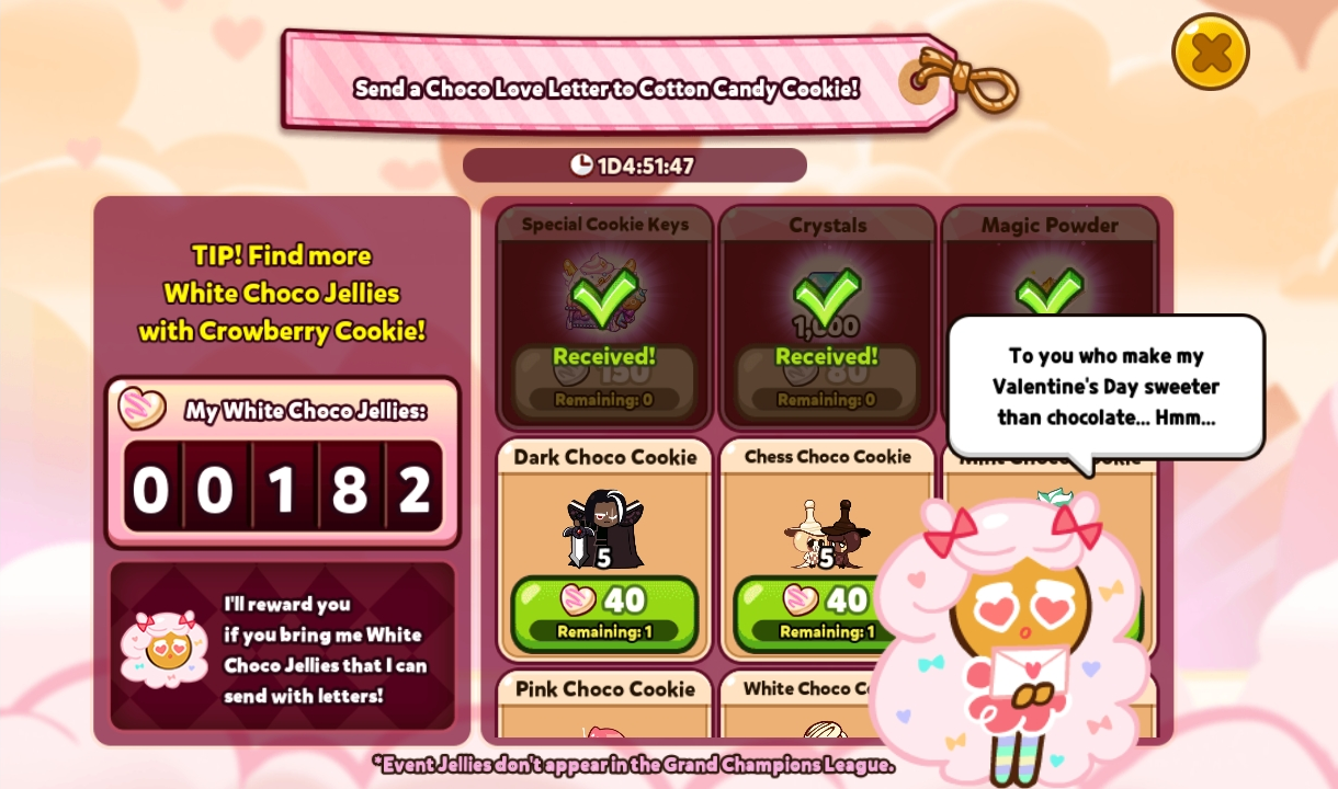 Send a Choco Letter to Cotton Candy Cookie! - Cookie Run Wiki