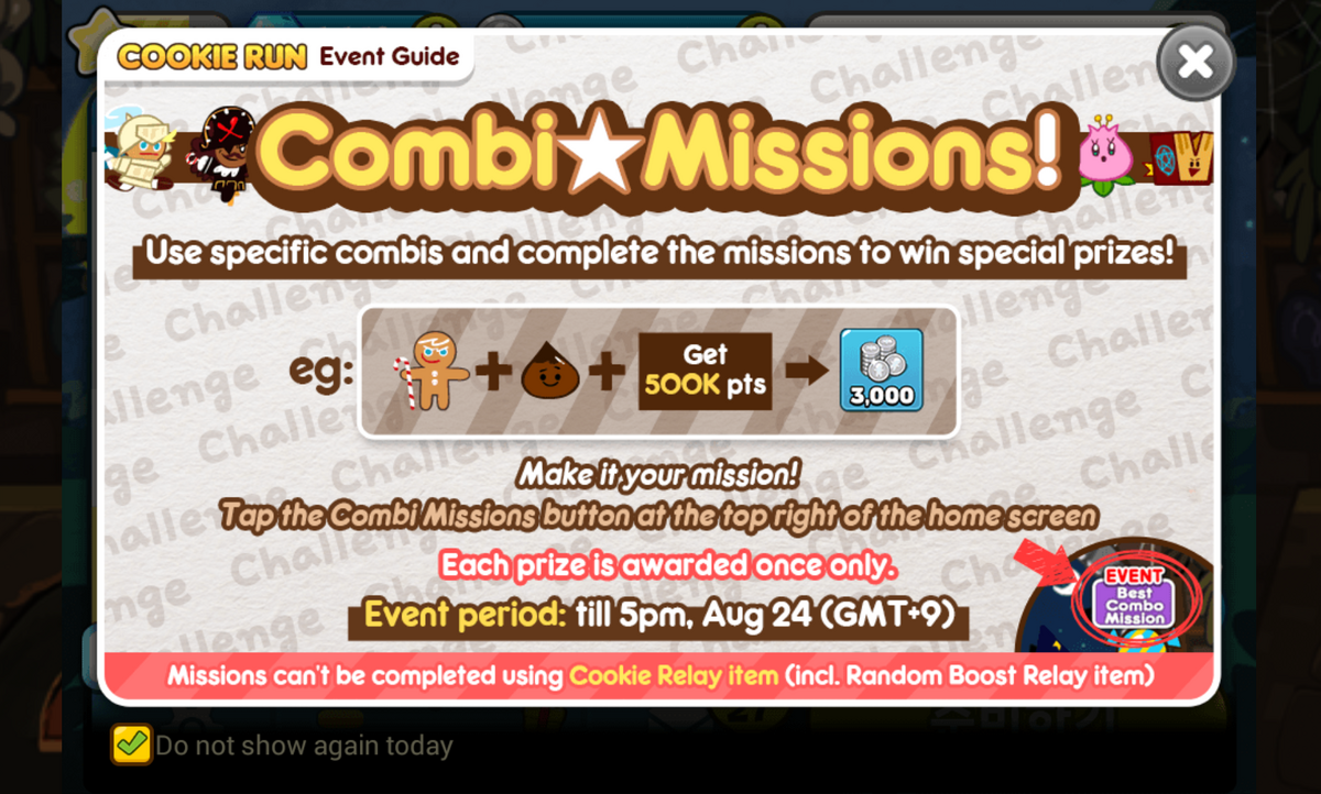 Combi Missions! (14-24 August 2014 mission event) - Cookie Run Wiki
