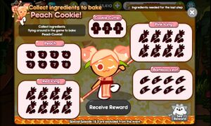 Collect Ingredients to bake Peach Cookie! - Cookie Run Wiki