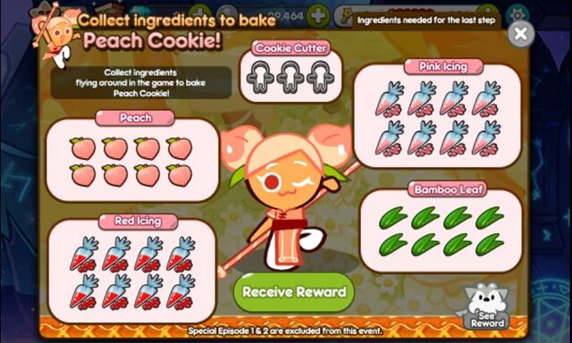 Collect Ingredients to bake Peach Cookie! - Cookie Run Wiki