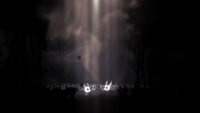 The young Hollow Knight in the Pantheon of the Knight scene