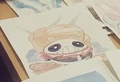 Watercolour art by Team Cherry given to Tuk's Kickstarter backer