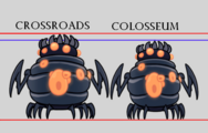 Comparison between the Brooding Mawlek in the Forgotten Crossroads and the Trial of the Fool