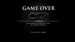 The Game Over screen, only visible after dying in Steel Soul Mode