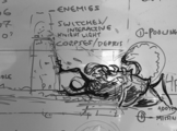 Sketch of a boss in the sea of Void near the lighthouse