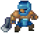 Axe Fighter Sprite Blue