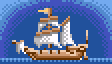 Small ship with 1 mast and 4-point sails