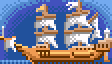 Large ship with 1 mast and 4-point sails