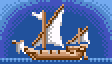 Small ship with 1 mast and 3-point sails