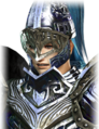 Sad facial expression with helmet
