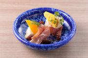 Orange Flavored Prosciutto and Camembert Cheese (生ハムとカマンベールチーズのオレンジ風味) ¥850