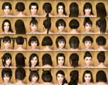Female hairstyle set