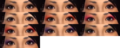Available eye shadow colors for females
